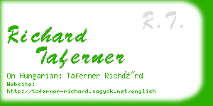 richard taferner business card
